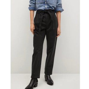 Mango Woman's Cotton Pleated Pants